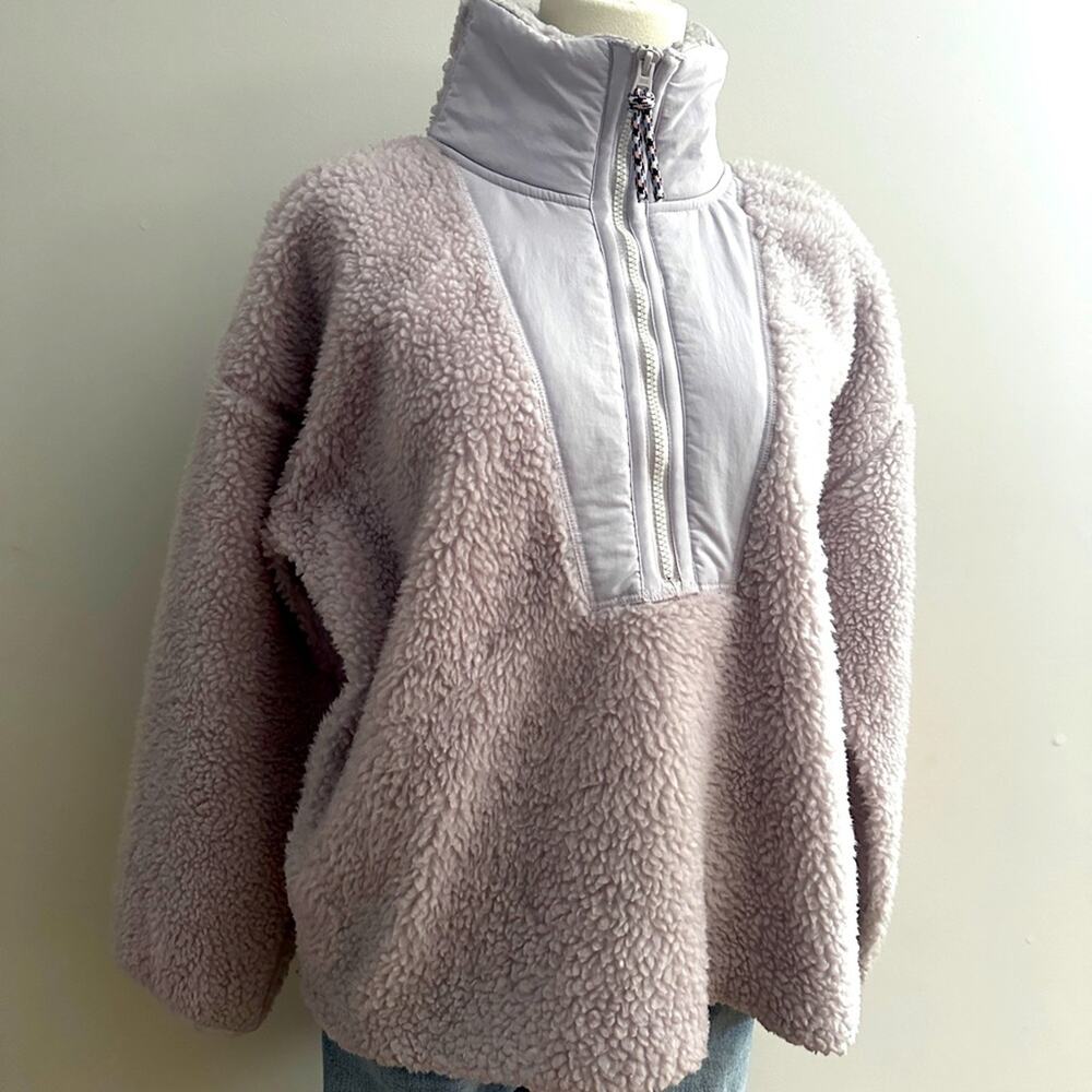 J. Crew Teddy Sherpa half zip sweatshirt Size S.